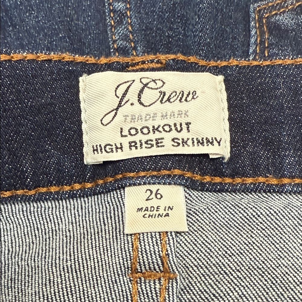 J. Crew Lookout High Rise Skinny Jeans Size 26 - Picture 8 of 10